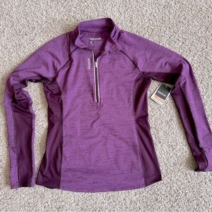 NWT Reebok purple 1/4 zip medium